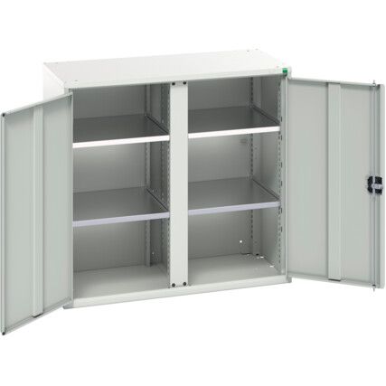 Verso PPE Cupboard, 2 Doors, Light Grey, 1000 x 1050 x 550mm