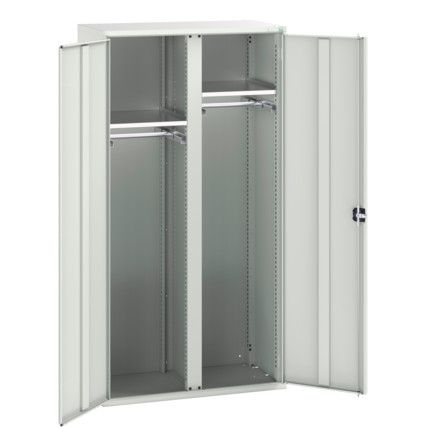 Verso PPE Cupboard, 2 Doors, Light Grey, 2000 x 1050 x 550mm