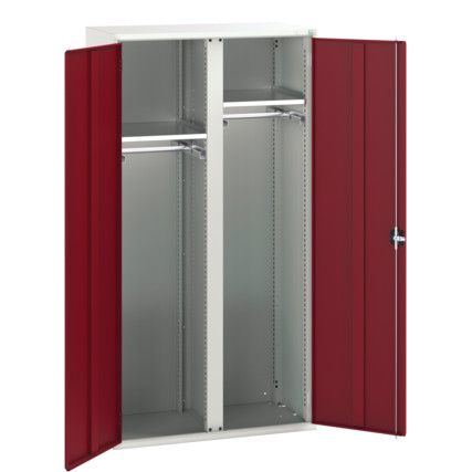 Verso PPE Cupboard, 2 Doors, Red, 2000 x 1050 x 550mm