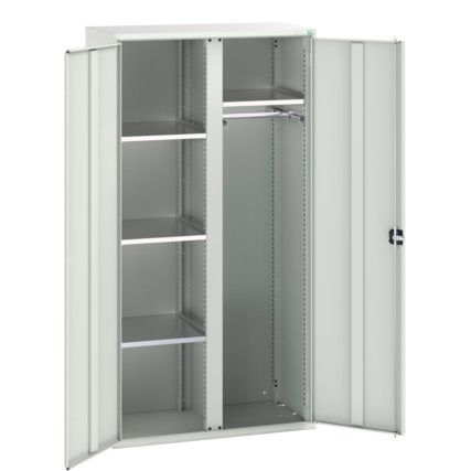 Verso PPE Cupboard, 2 Doors, Light Grey, 2000 x 1050 x 550mm