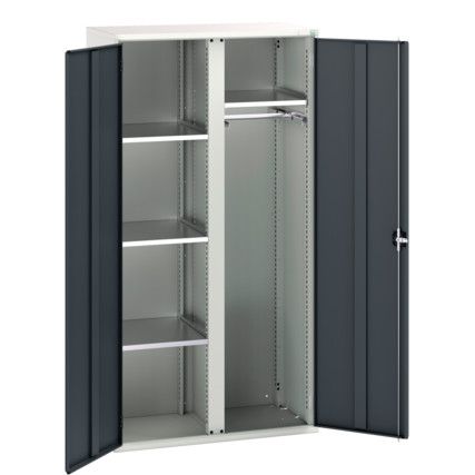 Verso PPE Cupboard, 2 Doors, Anthracite Grey, 2000 x 1050 x 550mm