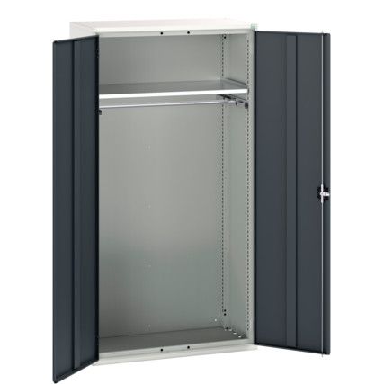 Verso PPE Cupboard, 2 Doors, Anthracite Grey, 2000 x 1050 x 550mm