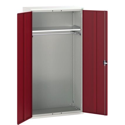 Verso PPE Cupboard, 2 Doors, Red, 2000 x 1050 x 550mm