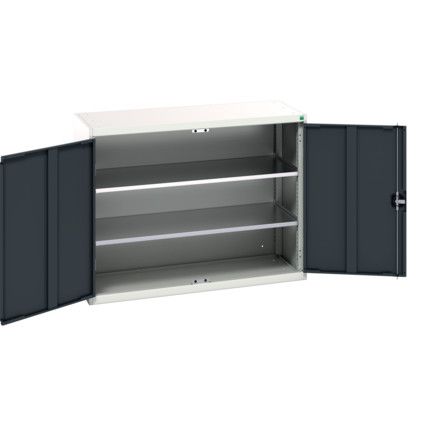 Verso Kitted Cupboard, 2 Doors, Anthracite Grey, 1000 x 1300 x 550mm