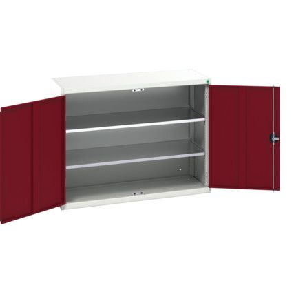 Verso Kitted Cupboard, 2 Doors, Red, 1000 x 1300 x 550mm