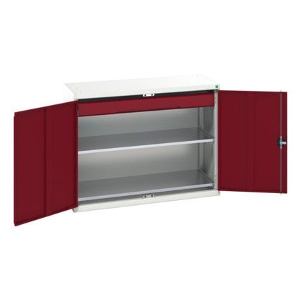 Verso Kitted Cupboard, 2 Doors, Red, 1000 x 1300 x 550mm