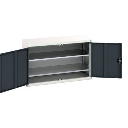 Verso Storage Cabinet, 2 Doors, Anthracite Grey, 800 x 1300 x 550mm