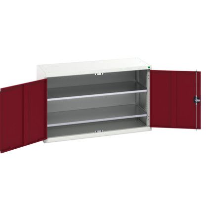 Verso Storage Cabinet, 2 Doors, Red, 800 x 1300 x 550mm