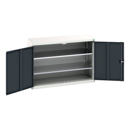 Verso Storage Cabinet, 2 Doors, Anthracite Grey, 900 x 1300 x 550mm