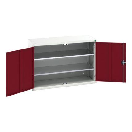 Verso Storage Cabinet, 2 Doors, Red, 900 x 1300 x 550mm