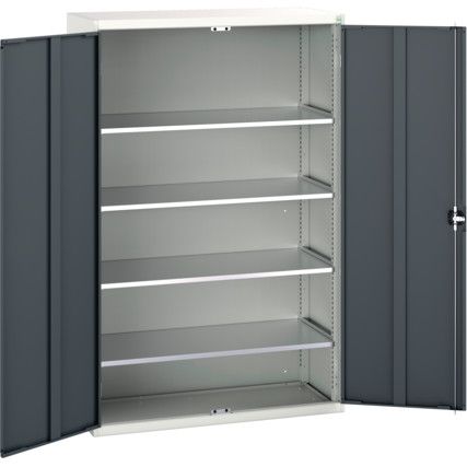 Verso Storage Cabinet, 2 Doors, Anthracite Grey, 2000 x 1300 x 550mm