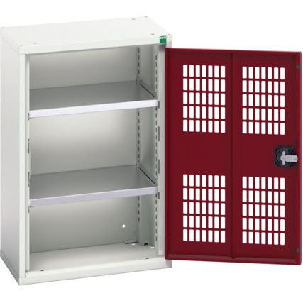 Verso Storage Cabinet, Single Ventilated Door, Red, 800 x 525 x 350mm