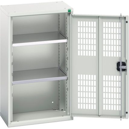 Verso Storage Cabinet, Single Ventilated Door, Light Grey, 900 x 525 x 350mm