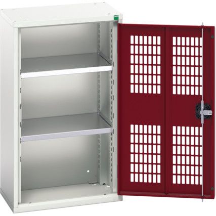 Verso Storage Cabinet, Single Ventilated Door, Red, 900 x 525 x 350mm