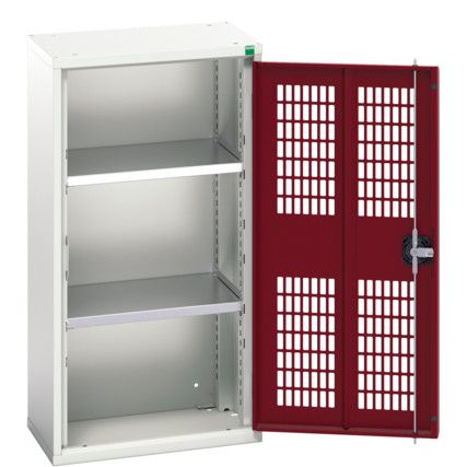 Verso Storage Cabinet, Single Ventilated Door, Red, 1000 x 525 x 350mm