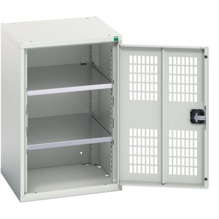 Verso Storage Cabinet, Single Ventilated Door, Light Grey, 800 x 525 x 550mm