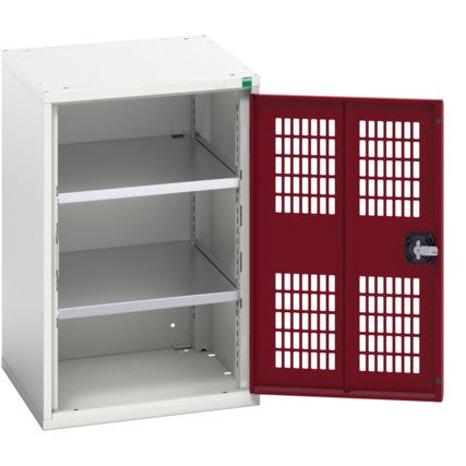 Verso Storage Cabinet, Single Ventilated Door, Red, 800 x 525 x 550mm