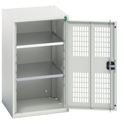 Verso Storage Cabinet, Single Ventilated Door, Light Grey, 900 x 525 x 550mm