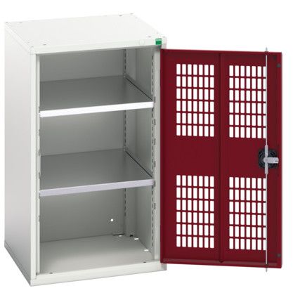 Verso Storage Cabinet, Single Ventilated Door, Red, 900 x 525 x 550mm