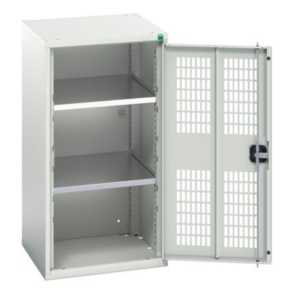 Verso Storage Cabinet, Single Ventilated Door, Light Grey, 1000 x 525 x 550mm