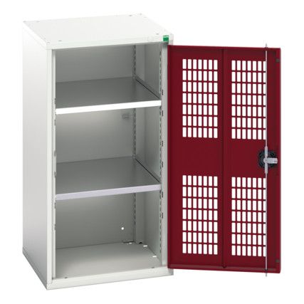 Verso Storage Cabinet, Single Ventilated Door, Red, 1000 x 525 x 550mm