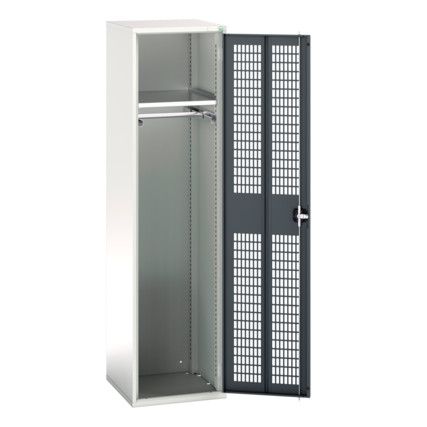 Verso PPE Cupboard, Single Ventilated Door, Anthracite Grey, 2000 x 525 x 550mm