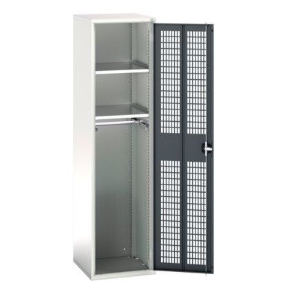 Verso PPE Cupboard, Single Ventilated Door, Anthracite Grey, 2000 x 525 x 550mm