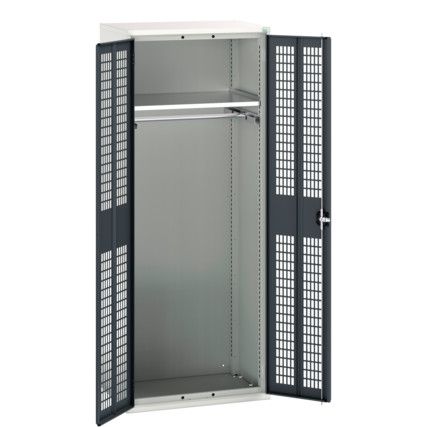 Verso PPE Cupboard, 2 Ventilated Doors, Anthracite Grey, 2000 x 800 x 550mm