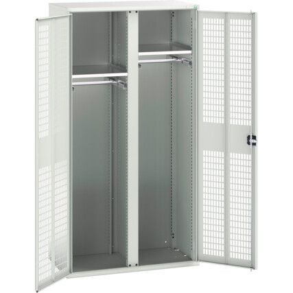 Verso PPE Cupboard, 2 Doors, Light Grey, 2000 x 1050 x 550mm