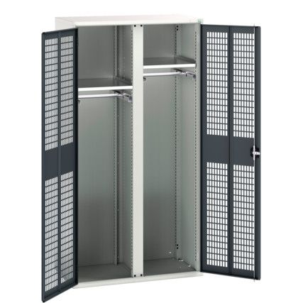 Verso PPE Cupboard, 2 Doors, Anthracite Grey, 2000 x 1050 x 550mm