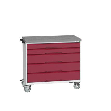 VERSO MOBILE 5 DRAWER CABINET 1050x600x980 W/ LINO WORKTOP