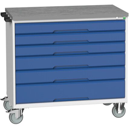 VERSO MOBILE 6 DRAWER CABINET 1050x550x980 W/ LINO WORKTOP