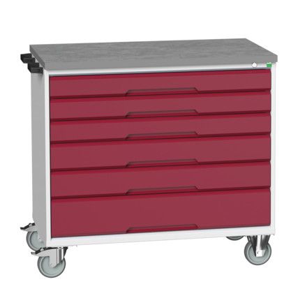 VERSO MOBILE 6 DRAWER CABINET 1050x600x980 W/ LINO WORKTOP