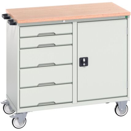 Verso Mobile Maintenance Trolley 700mm Cupboard 5 Drawers MPX  Worktop