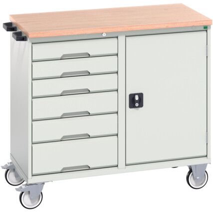 Verso Mobile Maintenance Trolley 700mm Cupboard 6 Drawers MPX  Worktop