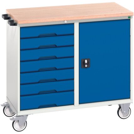 Verso Maintenance Trolley with 7 Drawers 1 Cupboard MPX  Top