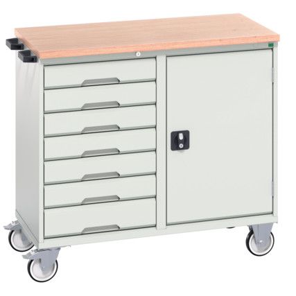 Verso Maintenance Trolley with 7 Drawers 1 Cupboard MPX  Top