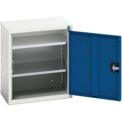 Verso Wall Cabinet, Single Door,Blue/Grey, 600 x 525 x 350mm