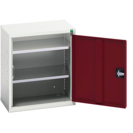 Verso Wall Cabinet, Single Door,Grey/Red, 600 x 525 x 350mm