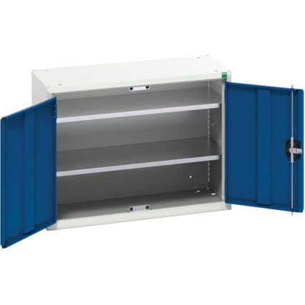 Verso Wall Cabinet, 2 Doors,Blue/Grey, 600 x 800 x 350mm