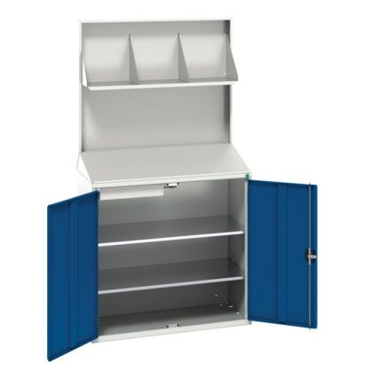 Verso Lectern, 2 Doors, Blue, 2000 x 1050 x 550mm