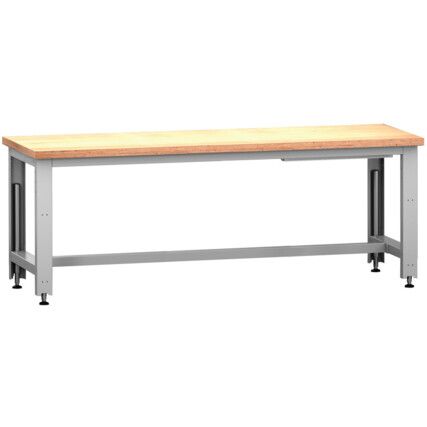 AVERO 2000mm (L)x750x1140mm (H) HEIGHT ADJUST WORKBENCH-LIGHT GREY