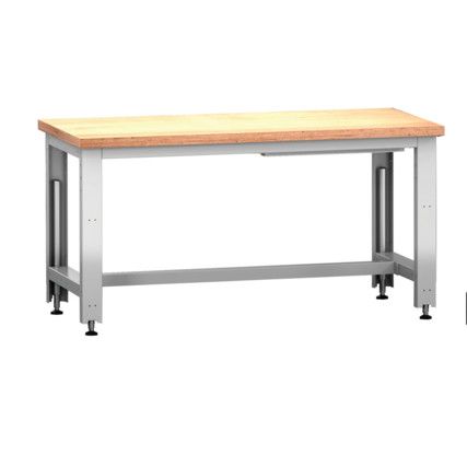 AVERO 1500mm (L)x750x1140mm (H) HEIGHT ADJUST WORKBENCH-LIGHT GREY