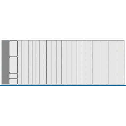 CUBIO 1300x525x75mm+ HIGH DRAWER - PLASTIC TROUGH