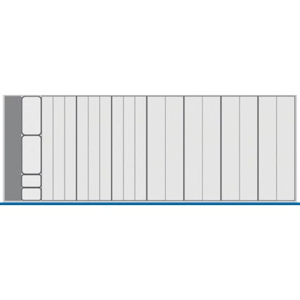 CUBIO 1300x525x75mm+ HIGH DRAWER - PLASTIC TROUGHS