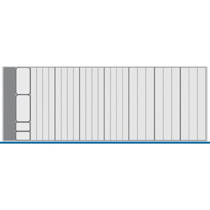 CUBIO 1300x525x75mm+ HIGH DRAWER - PLASTIC TROUGHS