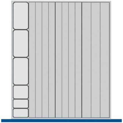 CUBIO 650x750x75mm+ HIGH DRAWER - PLASTIC TROUGHS