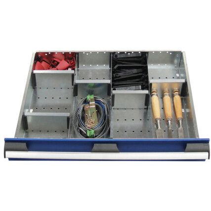 cubio, Divider Kit, Steel, Galvanised, 650x525x52mm, 9 Compartments