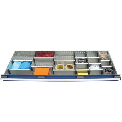 cubio, Divider Kit, Steel, Galvanised, 1300x525x127mm, 20 Compartments