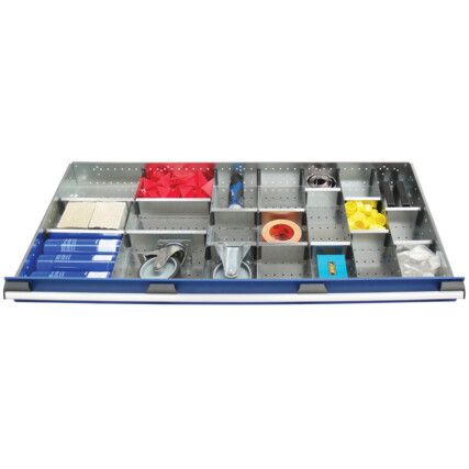 cubio, Divider Kit, Steel, Galvanised, 1300x650x52mm, 21 Compartments